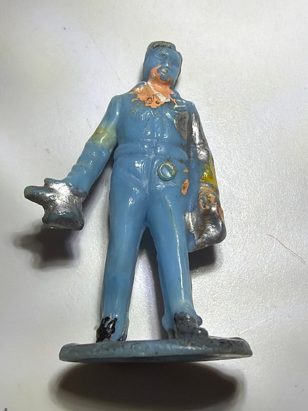 Vintage Hong Kong Plastic Milkman Delivery Worker Figure Toy Cereal Box Toy